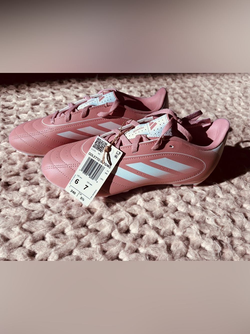 Brand New Adidas Pink Goletto Soccer Cleats